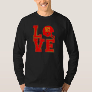Chief Love Kansas City Football Pyjamas Qu Erback T-Shirt