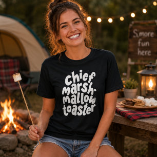 Chief Marshmallow Toaster Funny White Quote T-Shirt