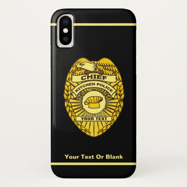 Chief Of Kitchen Police Badge Case-Mate iPhone Case (Back)