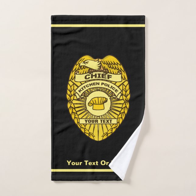 Chief Of Kitchen Police Badge Hand Towel (Hand Towel)