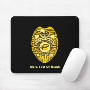 Chief Of Kitchen Police Badge Mouse Pad