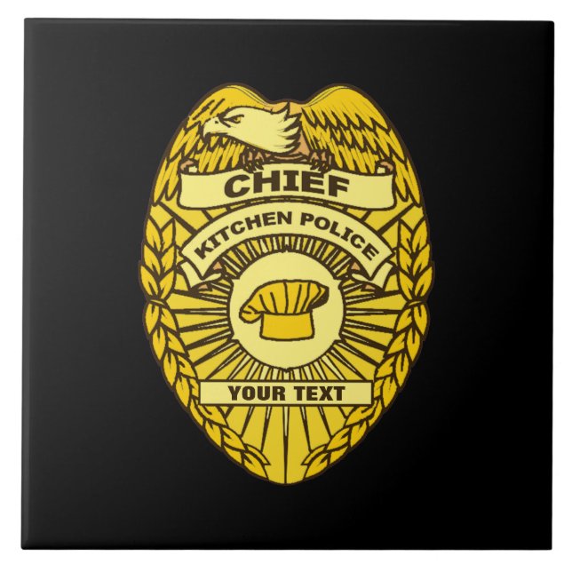 Chief Of Kitchen Police Badge Tile (Front)