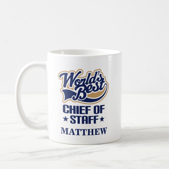 Chief Of Staff Personalised Mug Gift (Left)