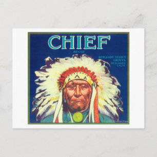 Chief Orange LabelRedlands, CA Postcard