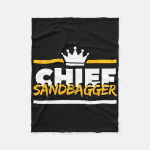 Chief Sandbagger Gag Golf  Fleece Blanket