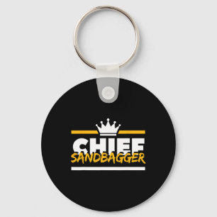 Chief Sandbagger Gag Golf Key Ring