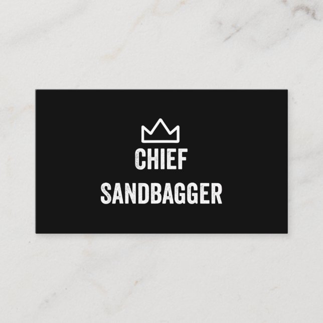 Chief Sandbagger Golf Meme Bjj Chess Sandbag Business Card (Front)