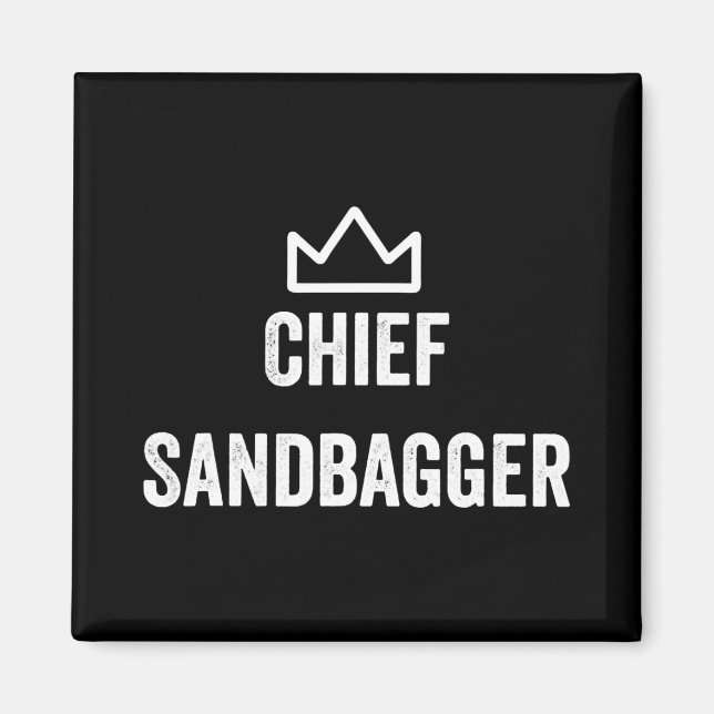 Chief Sandbagger Golf Meme Bjj Chess Sandbag Magnet (Front)