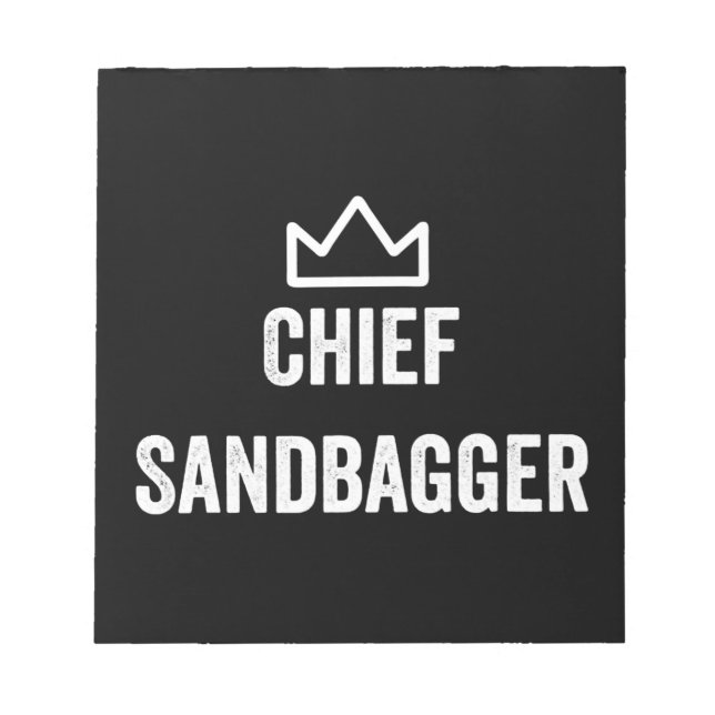 Chief Sandbagger Golf Meme Bjj Chess Sandbag Notepad (Front)