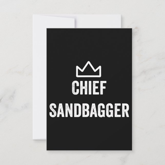 Chief Sandbagger Golf Meme Bjj Chess Sandbag RSVP Card (Front)