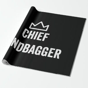 Chief Sandbagger Golf Meme Bjj Chess Sandbag Wrapping Paper