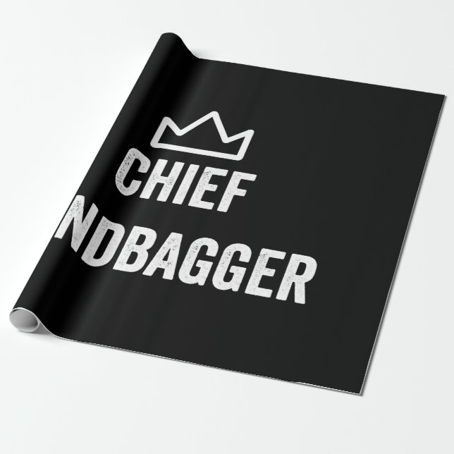 Chief Sandbagger Golf Meme Bjj Chess Sandbag Wrapping Paper (Unrolled)