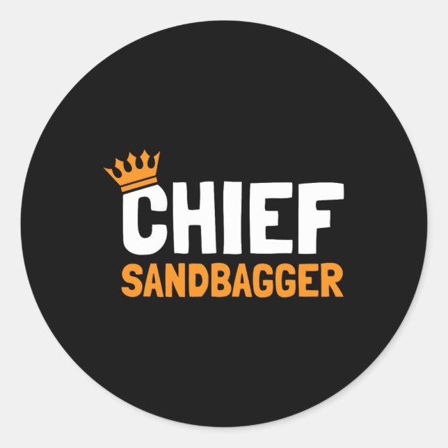 Chief Sandbagger Golf - Uni-adults  Classic Round Sticker (Front)