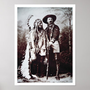 Chief Sitting Bull (1831-90) on tour with Buffalo Poster