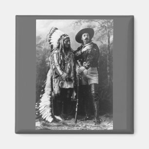 Chief Sitting Bull and Buffalo Bill 1895 Magnet
