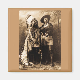 Chief Sitting Bull and Buffalo Bill 1895 Magnet
