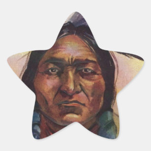 Chief Sitting Bull Star Sticker