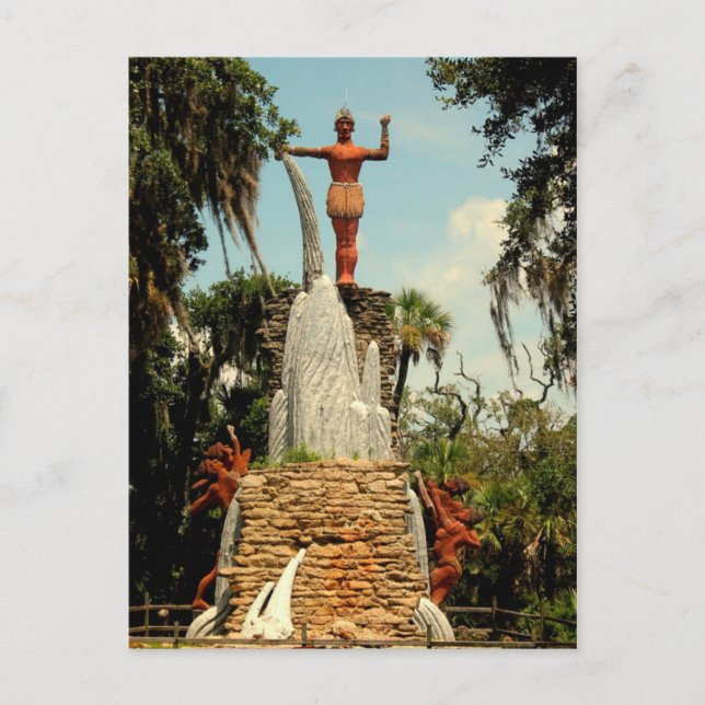 Chief Tomokie Statue, Tomoka State Park Poastcard Postcard (Front)