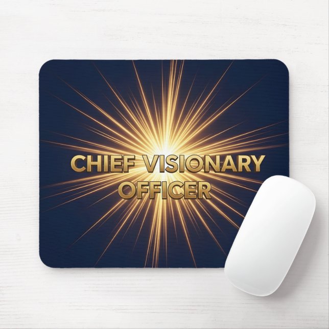 Chief Visionary Officer Gold Burst Executive Mouse Pad (With Mouse)