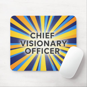 Chief Visionary Officer Sunburst Retro Mouse Pad