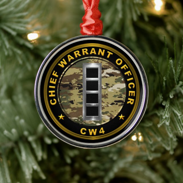 Chief Warrant Officer Four-CW4 Metal Tree Decoration (Tree)
