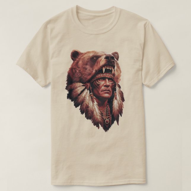 Chief with a bear skin T-Shirt (Design Front)