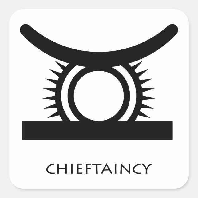  Chieftaincy ( Ohen Adwae ) Adinkra Symbol sticker (Front)