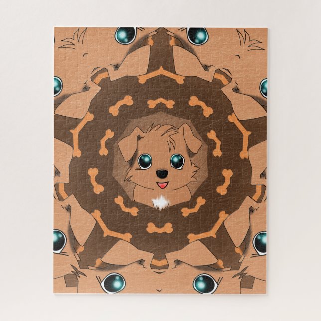 Chien kawaii jigsaw puzzle (Vertical)