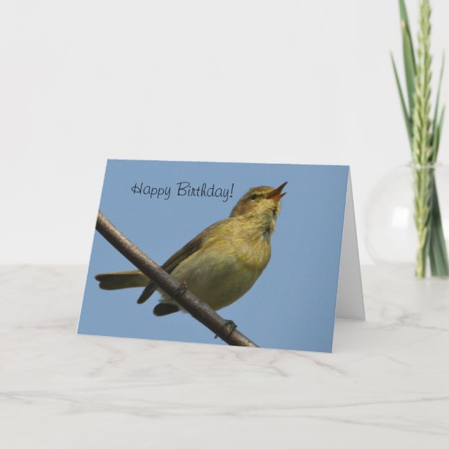ChiffChaff Happy Birthday Card (Front)