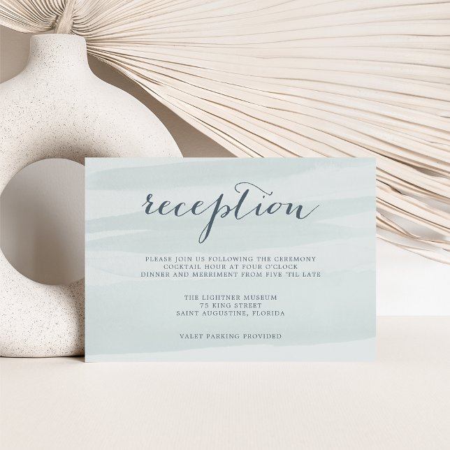 Chiffon Watercolor Reception Card | Sea (Creator Uploaded)