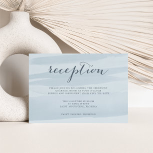 Chiffon Watercolor Reception Card   Sky