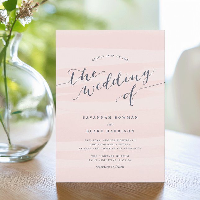 Chiffon Watercolor Wedding Invitation | Blush (Creator Uploaded)