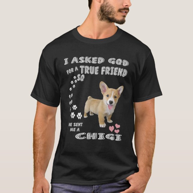 Chigi Dog Lovers Costume, Corgi Chihuahua Mum Dad T-Shirt (Front)
