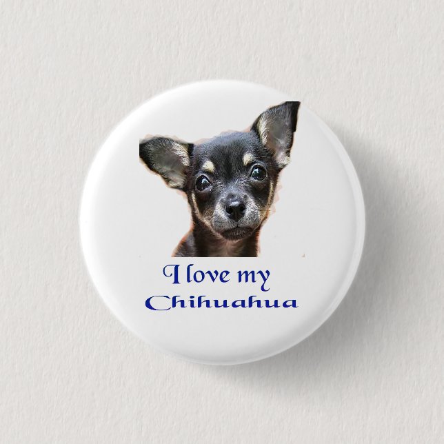 chihuahua 3 cm round badge (Front)