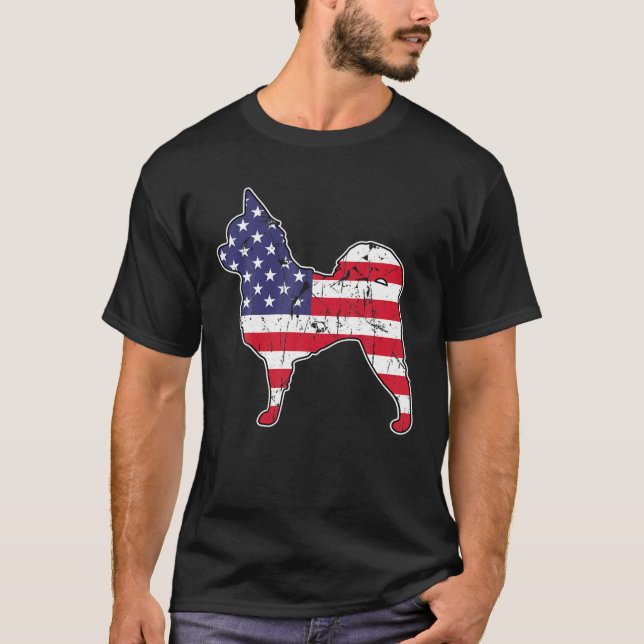 Chihuahua 4Th Of July USA Flag America Patriotic U T-Shirt (Front)