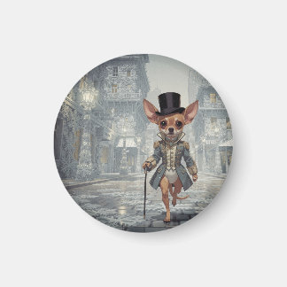 Chihuahua About Town In Paris Magnet