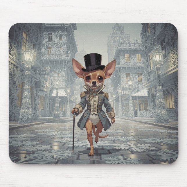 Chihuahua About Town In Paris Mouse Pad (Front)