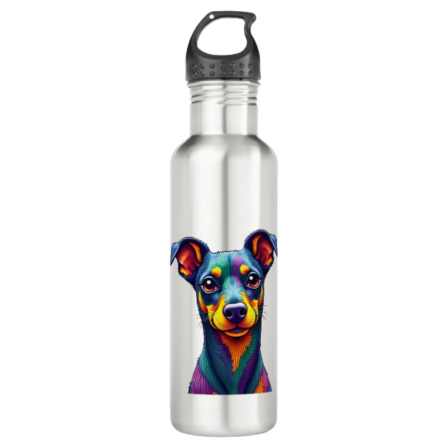 Chihuahua  Abstract Painting  Colour  Cute Dog (1) 710 Ml Water Bottle (Front)