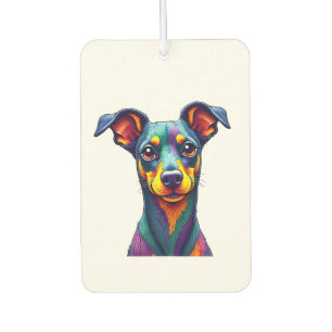 Chihuahua Abstract Painting Colour Cute Dog (1) Car Air Freshener