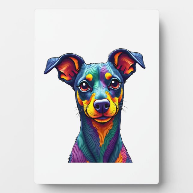 Chihuahua  Abstract Painting  Colour  Cute Dog (1) Plaque (Front)