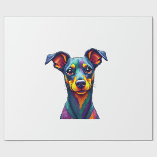 Chihuahua Abstract Painting Colour Cute Dog (1) Wrapping Paper