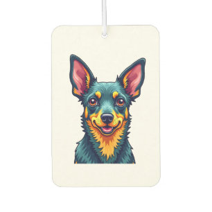 Chihuahua Abstract Painting Colour Cute Dog (2) Car Air Freshener