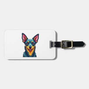Chihuahua  Abstract Painting  Colour  Cute Dog (2) Luggage Tag