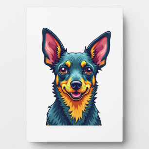 Chihuahua  Abstract Painting  Colour  Cute Dog (2) Plaque