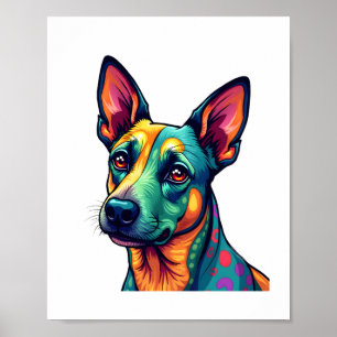 Chihuahua  Abstract Painting  Colour  Cute Dog (3) Poster