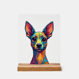 Chihuahua  Abstract Painting  Colour  Cute Dog (5) Acrylic Sign