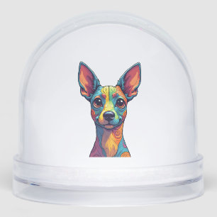 Chihuahua  Abstract Painting  Colour  Cute Dog (5) Snowglobe