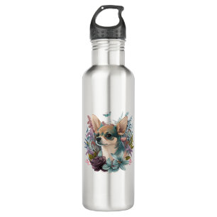 Chihuahua Abstract Painting Colour Cute Dog 710 Ml Water Bottle