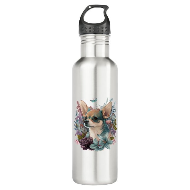 Chihuahua  Abstract Painting  Colour  Cute Dog   710 Ml Water Bottle (Front)