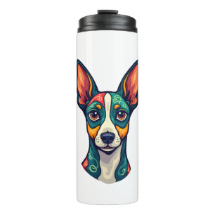 Chihuahua Abstract Painting Colour Cute Dog (7) Thermal Tumbler